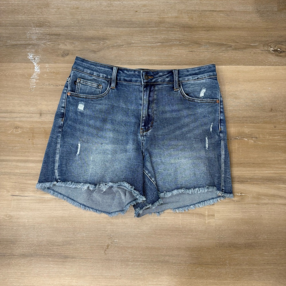 Judy Blue Distressed Blue Jean Shorts